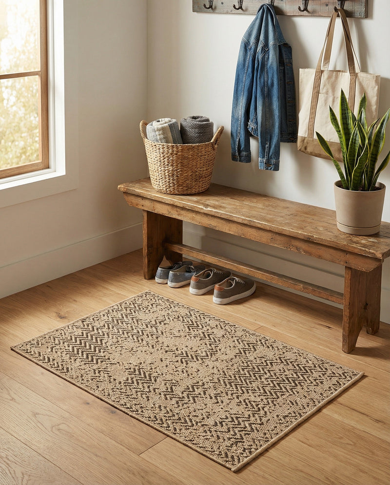 Sahara Sands Collection Area Rug -  Tanis Rectangle Natural  lifestyle 6