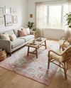 Aegean Elegance Washables Collection Area Rug -  Serifos Rectangle Rose Pink  lifestyle 37