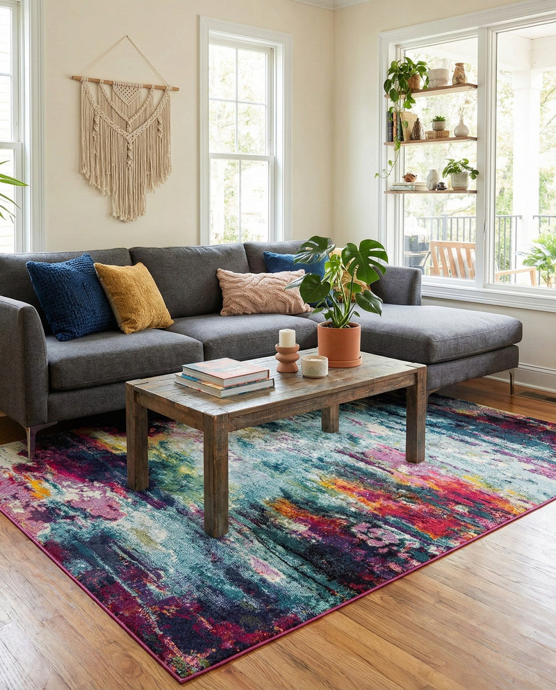 Chromatic Oasis Collection Area Rug -  Oasis Rectangle Multi  lifestyle 30