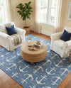 Seaside Haven Rugs Collection Area Rug - Sapphire (Blue) Square Blue  lifestyle 66