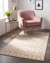 Hollywood Luxe Collection Area Rug - Sunset (White Gold) Rectangle White Gold  lifestyle 16