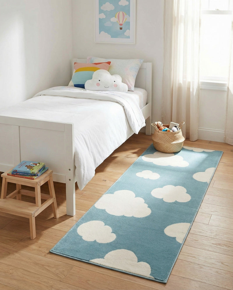 Wonder Tykes Collection Area Rug -  Dreamview Runner Sky blue  lifestyle 66