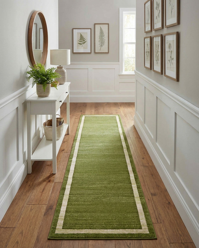 Studio Haven Collection Area Rug -  Alcove (Green) Runner Green  lifestyle 50