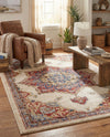Eden Oasis Collection Area Rug -  Tranquility (Cream) Rectangle Cream  lifestyle 9