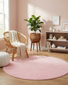 Trellis Mosaic Collection Area Rug - Arborville (Light Pink) Round Light Pink  lifestyle 30