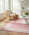 Bahama Breeze Outdoor Collection Area Rug -  Abaco Rectangle Pink  lifestyle 32