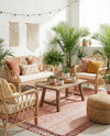 Sustainable Nomad Terrace Collection Area Rug - Reef Rectangle SOFT PINK  lifestyle 19
