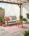 Urban Terrace Collection Area Rug -  Chelsea (Pink) Rectangle Pink  lifestyle 24