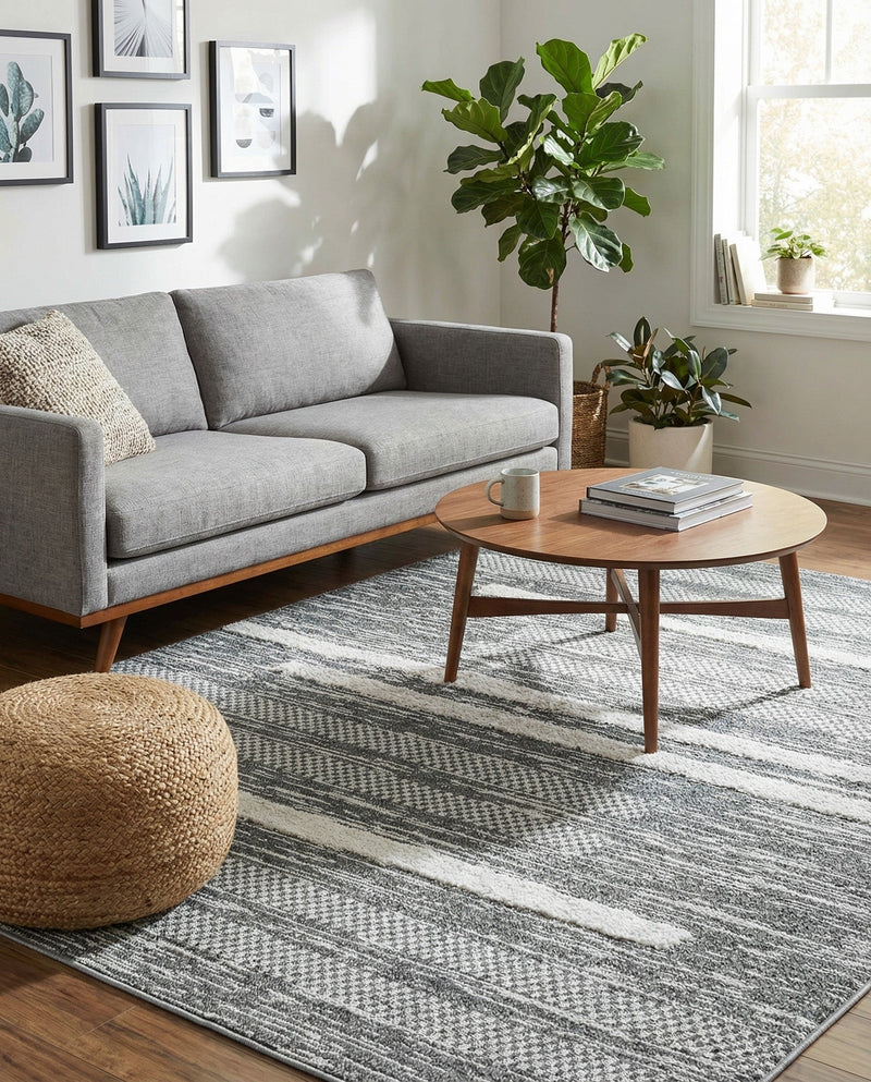 Cathedral Elegance Collection Area Rug - Chapel Rectangle Gray  lifestyle 13