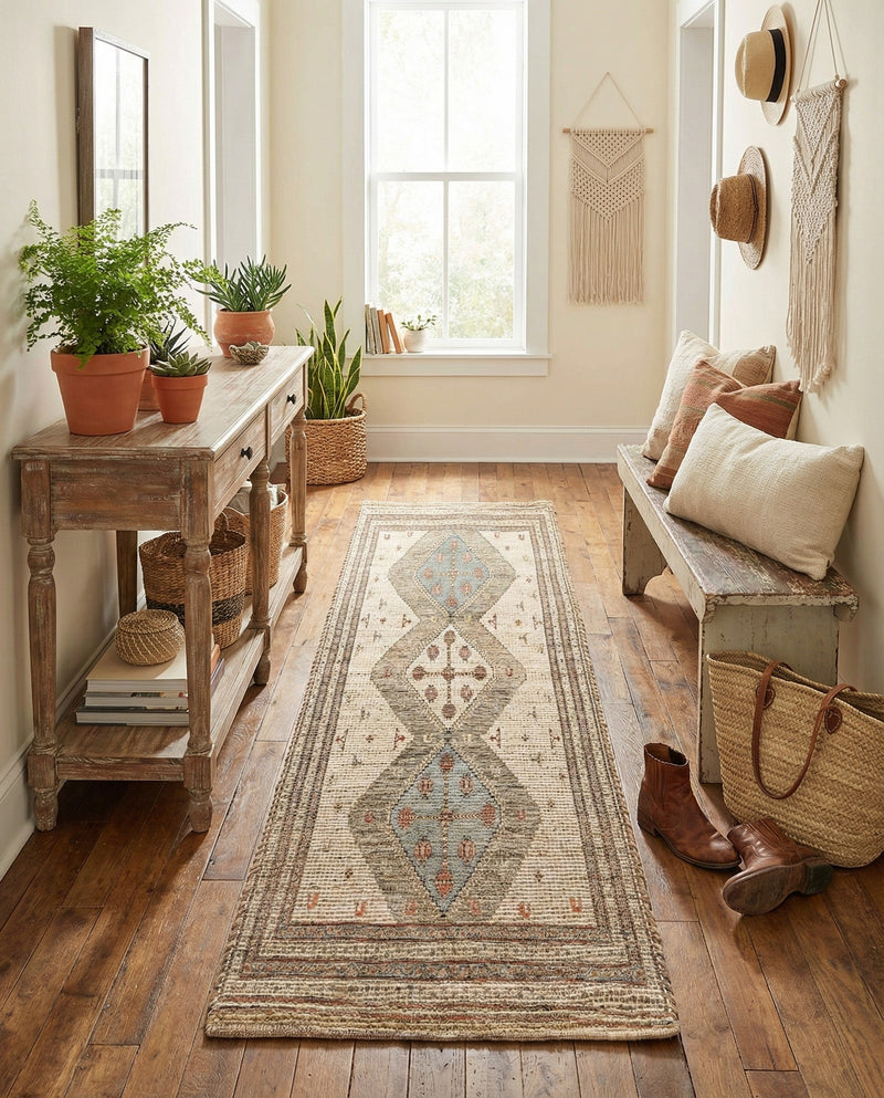 Savannah Threads Collection Area Rug -  Pampas Runner Beige  lifestyle 47