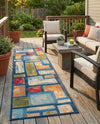 Urban Terrace Collection Area Rug -  Portico Runner Multi  lifestyle 39