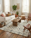 Berber Lattice Shag Collection Area Rug - Atlas (Ivory) Square Ivory  lifestyle 25