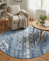 Cascade Range Collection Area Rug - Hood (Blue Gray) Round Blue Gray  lifestyle 30
