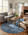 Sahara Essence Collection Area Rug - Oasis (Blue) Oval Blue  lifestyle 35