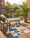 Caribbean Terrace Collection Area Rug -  StLucia Rectangle White  lifestyle 10