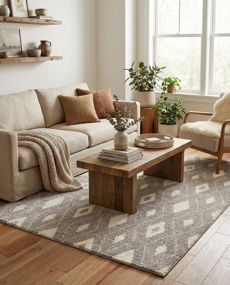 Sienna Collection Area Rug - Umbria Rectangle Cloud Gray  lifestyle 47