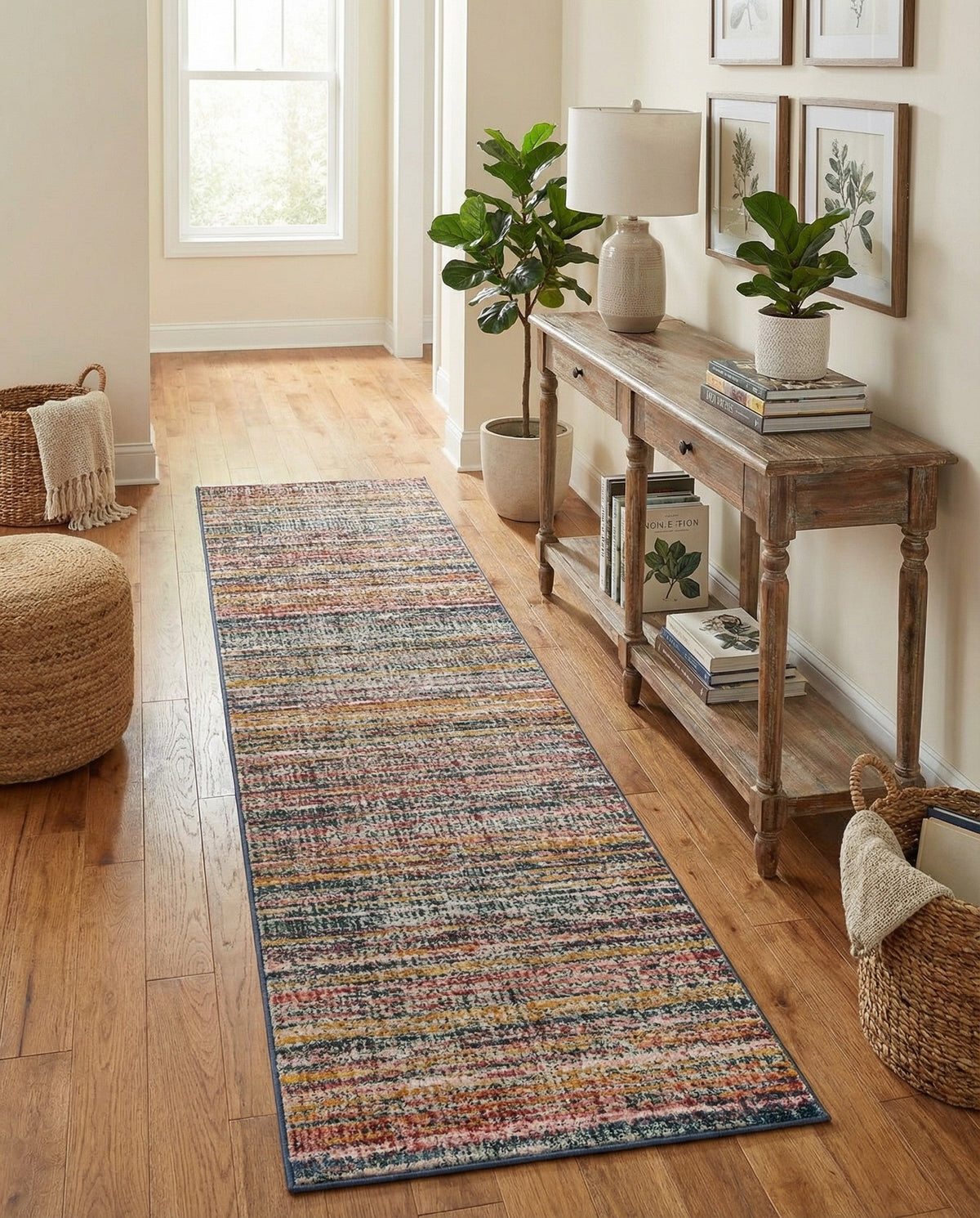 Jewel Oasis Collection Area Rug - Sapphire (Multi) Runner Multi  lifestyle 110