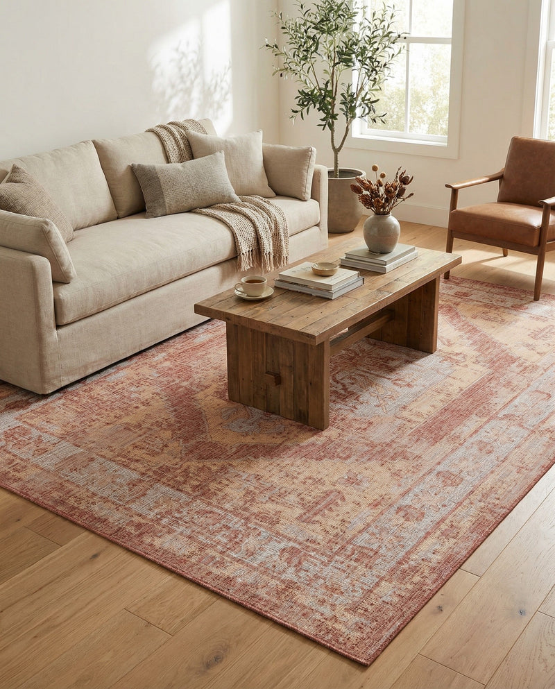 Patio Heritage Collection Area Rug -  Augusta (Rust Red) Rectangle Rust Red  lifestyle 7