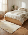 Trellis Wool Collection Area Rug - Vineyard Rectangle Ivory  lifestyle 3