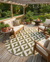 Urban Oasis Rugs Collection Area Rug -  Highrise (Green) Oval Green  lifestyle 46