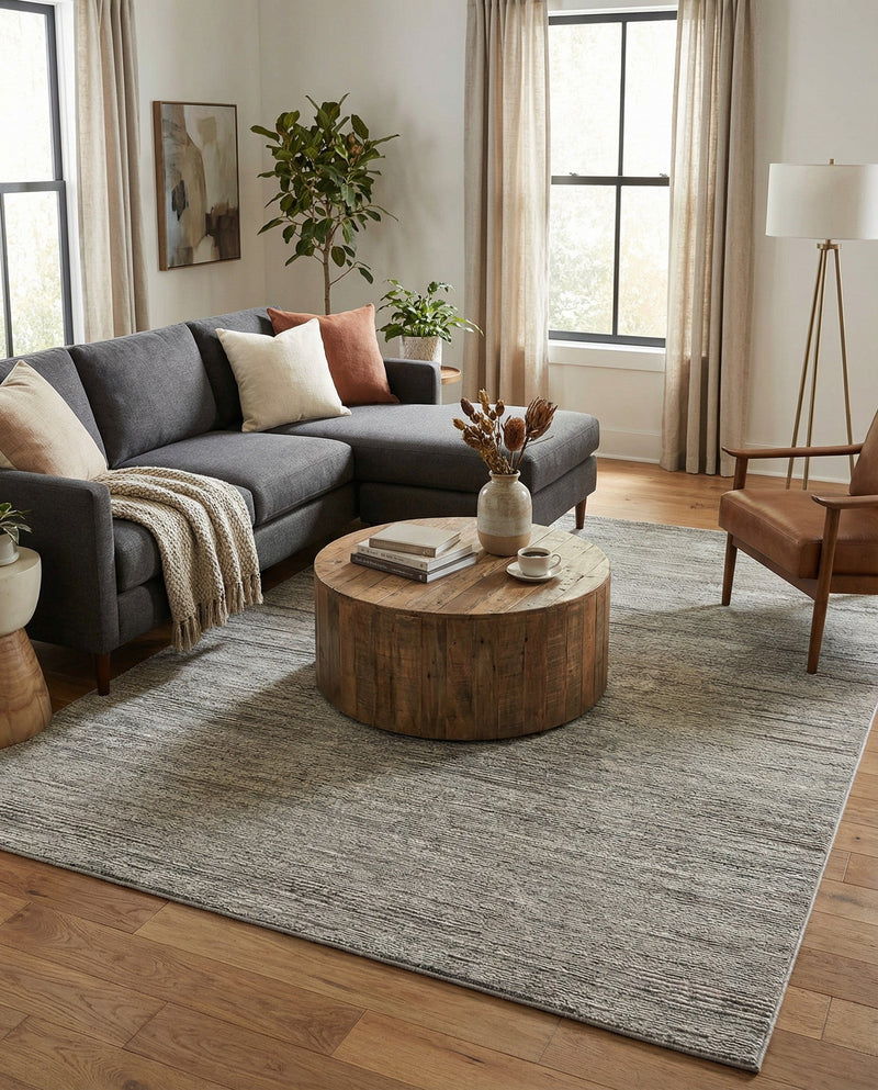 Bloomsbury Elegance Collection Area Rug -  Kensington (Gray) Rectangle Gray  lifestyle 12