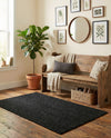 Woven Seaside Jute Collection Area Rug - Martha's Rectangle Black  lifestyle 6