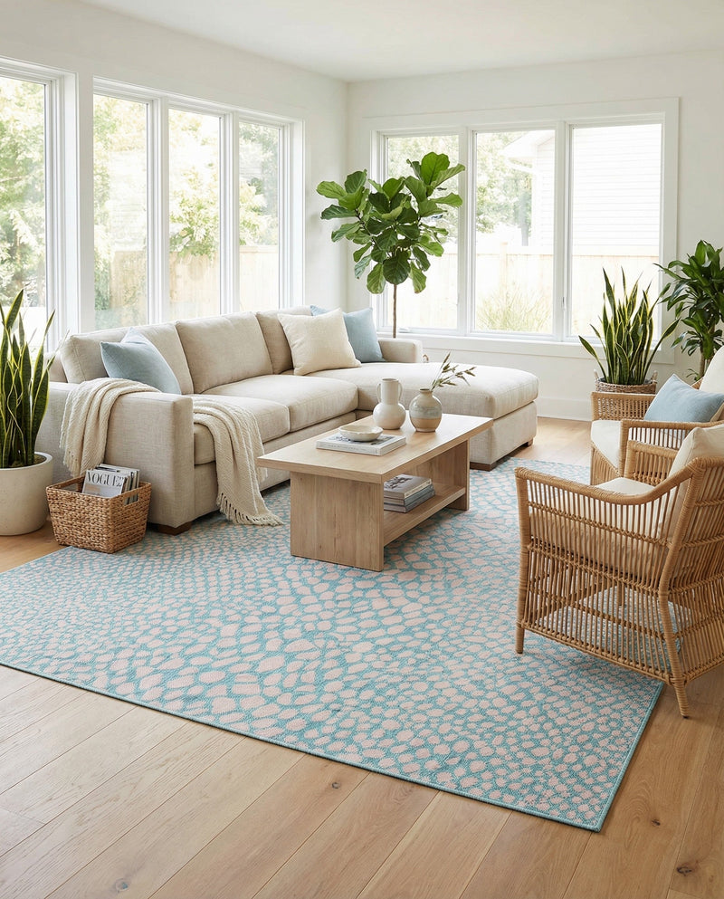 Urban Oasis Rugs Collection Area Rug -  Terrace (Pink and Aqua) Rectangle Pink and Aqua  lifestyle 13