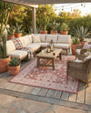 Tribal Terrace Treasures Collection Area Rug -  Incan Isle (Rust Red) Rectangle Rust Red  lifestyle 21