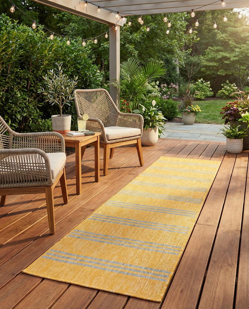 Urban Oasis Rugs Collection Area Rug -  District (Yellow and Aqua) Runner Yellow and Aqua  lifestyle 56
