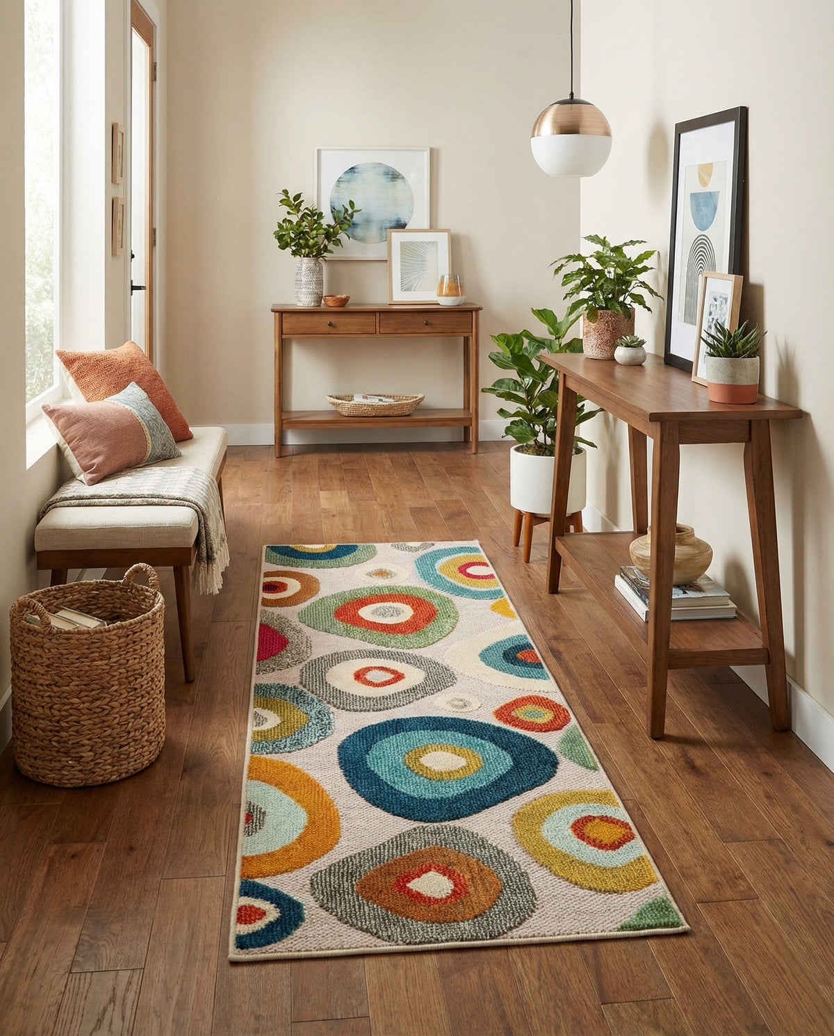 Outdoor Marrakesh Collection Area Rug -  Chefchaouen Runner Multi Beige  lifestyle 113