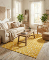 Marrakech Lattice Collection Area Rug - Medina (Yellow) Rectangle Yellow  lifestyle 16