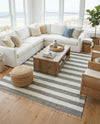 Tassel Trail Collection Area Rug - Pathway (Gray) Rectangle Gray  lifestyle 23