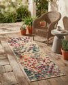 Outdoor Marrakesh Collection Area Rug -  Oujda Runner Multi  lifestyle 26