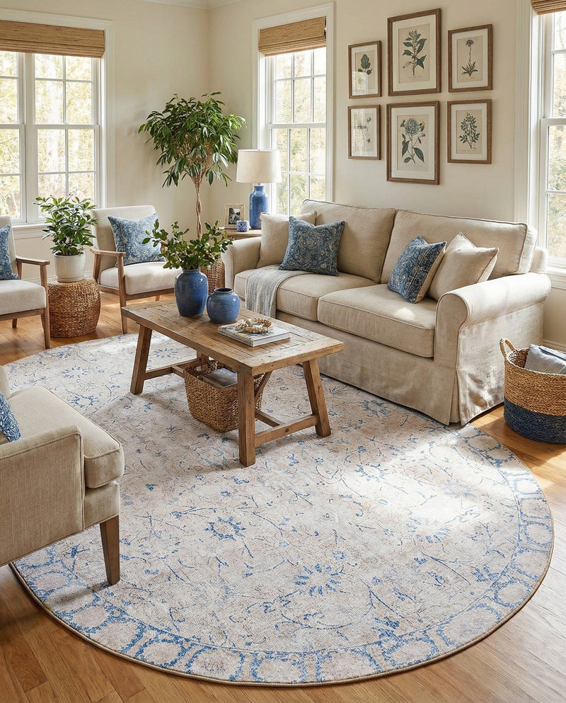 Heritage Elegance Collection Area Rug -  Nijo Oval Beige  lifestyle 41