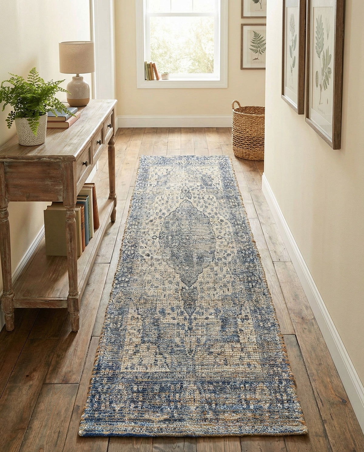 Savannah Threads Collection Area Rug - Charleston Runner Blue  lifestyle 87