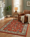 Isfahan Elegance Collection Area Rug - Naghsh-e Jahan (Terracotta) Rectangle Terracotta  lifestyle 13