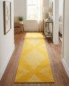 Seychelles Stripes Collection Area Rug - Mahe (Yellow) Runner Yellow  lifestyle 42