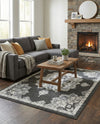 Beverly Grove Collection Area Rug - Melrose (Charcoal) Rectangle Charcoal  lifestyle 8