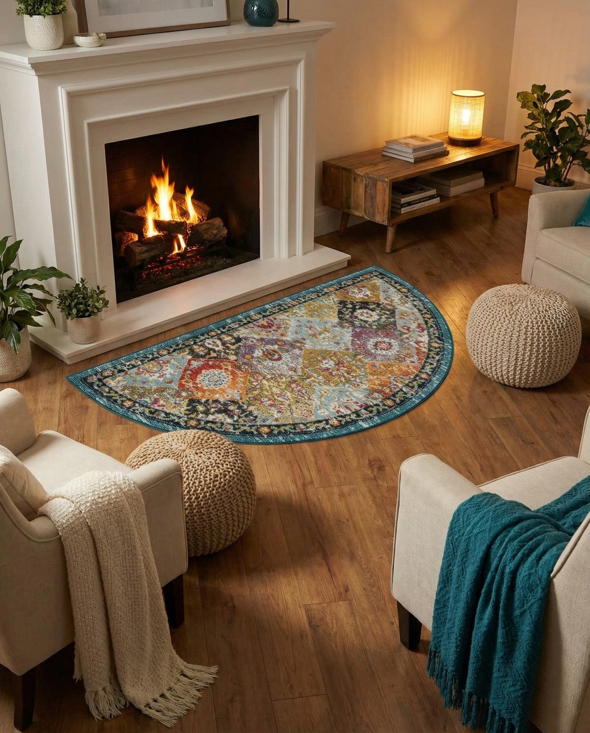 Brighton Terrace Collection Area Rug -  Rottingdean (Multi) Hearth Multi  lifestyle 85