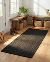 Woven Seaside Jute Collection Area Rug - Martha's Runner Black  lifestyle 48