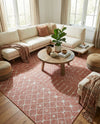 Savannah Pergola Collection Area Rug -  Pergola (Rust Red) Square Rust Red  lifestyle 94