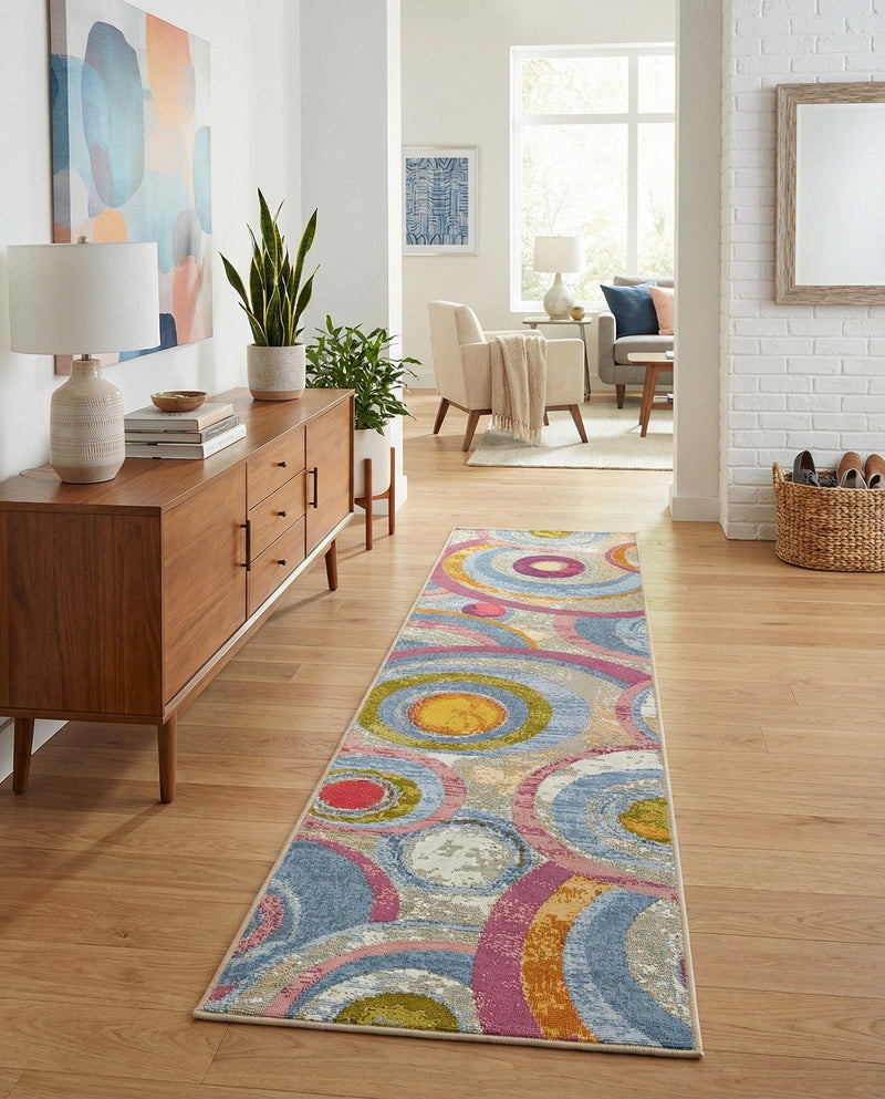 Urban Terrace Collection Area Rug -  Plaza Runner Multi  lifestyle 53