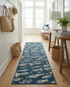 Seaside Haven Rugs Collection Area Rug -  Oceanview Runner Blue  lifestyle 72