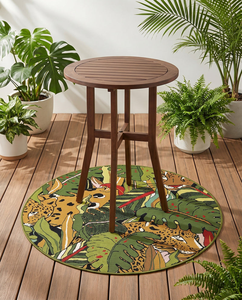 Seaside Blooms Collection Area Rug -  Sorrento Round Green  lifestyle 66