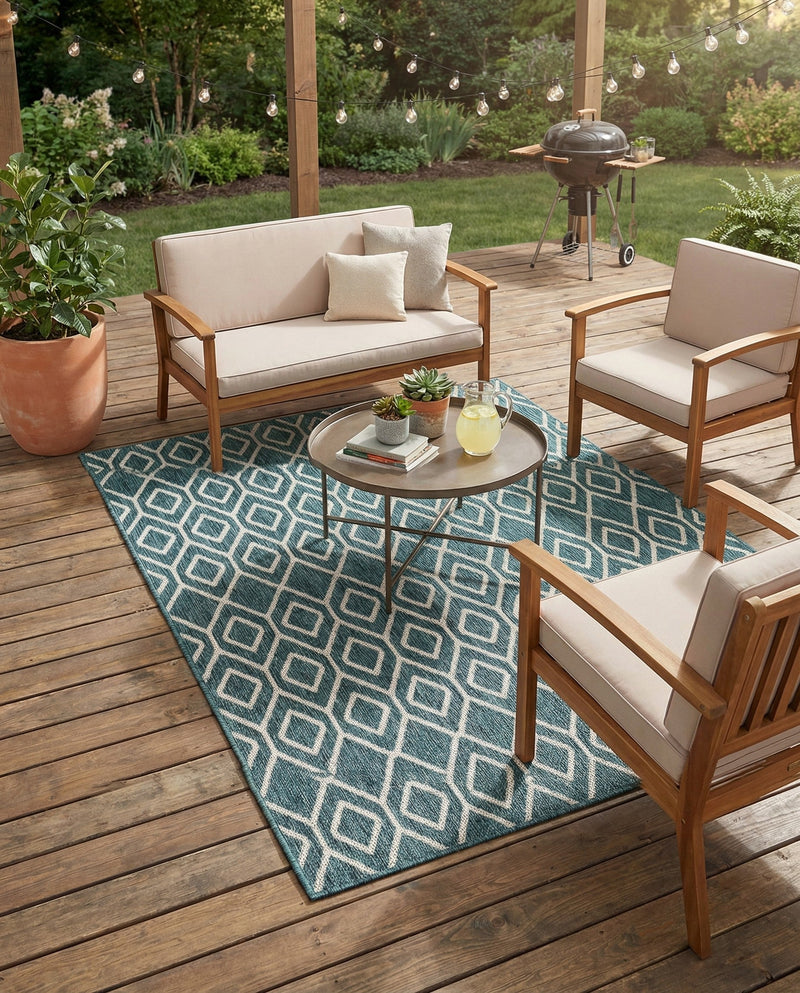Urban Oasis Rugs Collection Area Rug -  Boulevard (Teal) Rectangle Teal  lifestyle 19