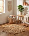 Woven Seaside Jute Collection Area Rug - Whittaker Round Natural  lifestyle 32