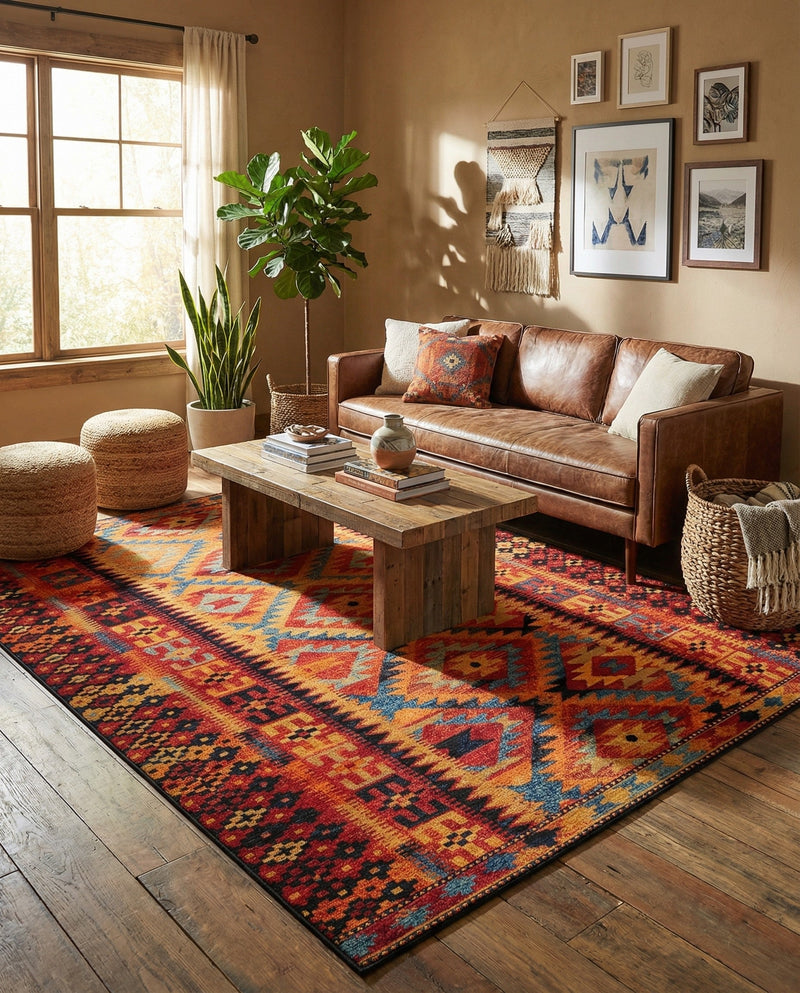 Safari Escape Rugs Collection Area Rug -  Kalahari Rectangle Multi  lifestyle 24