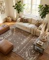 Desert Nomad Terrace Collection Area Rug - Sahara (Brown) Rectangle Brown  lifestyle 3