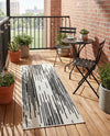 Urban Terrace Collection Area Rug -  Riverside Runner Black and White  lifestyle 40