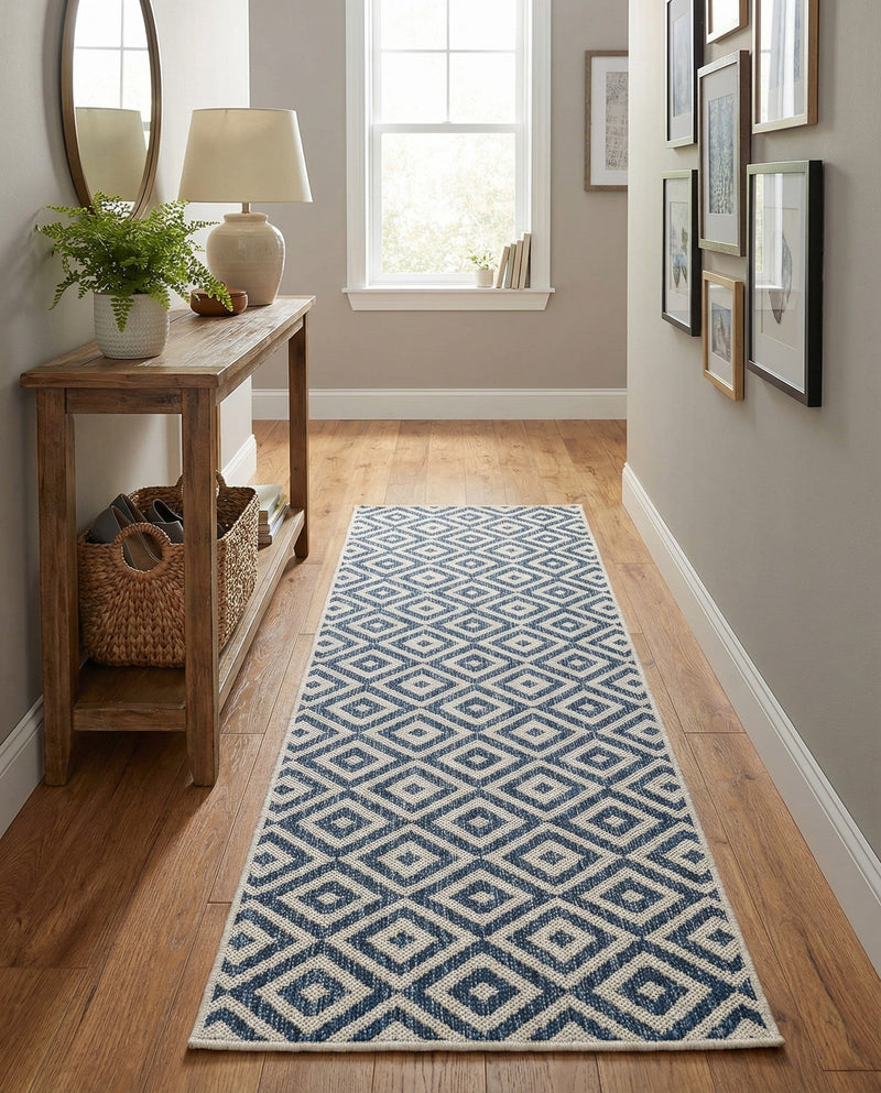 Urban Oasis Rugs Collection Area Rug -  Rooftop (Blue) Runner Blue  lifestyle 60